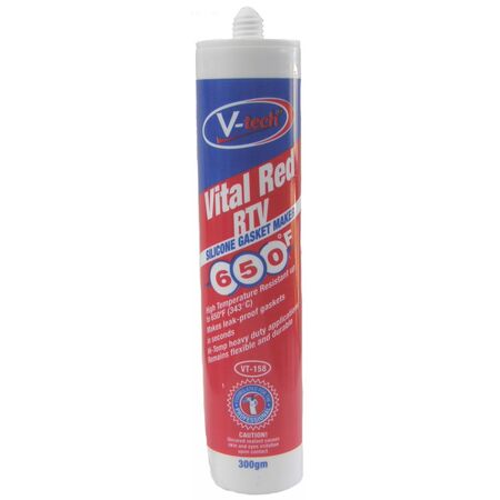 High Temperature RTV Silicone Gasket Maker | -80°F to 650°F | Flexible & Leak-Proof | 300ml by CW Brands