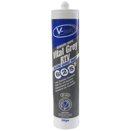 High-Temperature RTV Silicone Sealant | -80°F to 625°F | Fast-Curing & Sensor-Safe | Grey by CW Brands