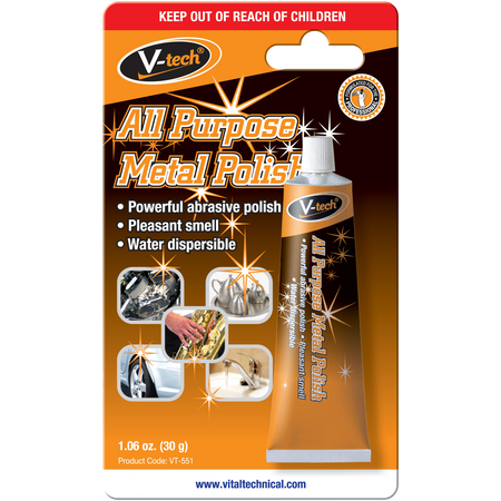Metal Polish Cream 30GM | Gentle Abrasive | Water-Repellent Coating | CW Brands