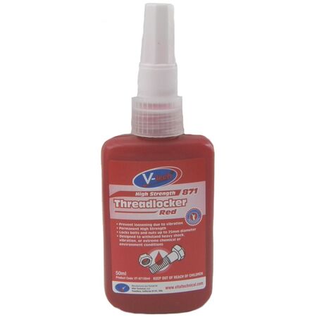 Threadlocker Red 50ml | High Strength | Vibration Resistant | Chemical Resistant by CW Brands