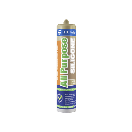 All Purpose Silicone Sealant 300g Cartridge | 100% Neutral Cure | Anti-Fungal & Flexible | Off White by H.B Fuller