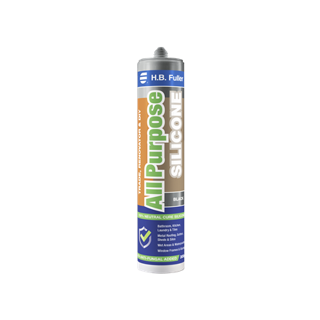 All Purpose Silicone Sealant 300g Cartridge | 100% Neutral Cure | Anti-Fungal & Flexible | Subway White by H.B Fuller