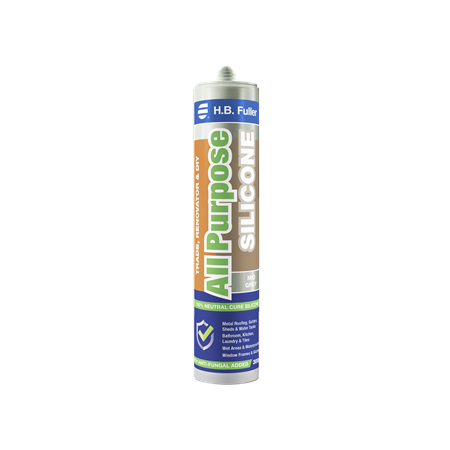 All Purpose Silicone Sealant 300g Cartridge | 100% Neutral Cure | Anti-Fungal & Flexible | Travertine by H.B Fuller