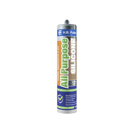All Purpose Silicone 300g Cartridge | 100% Neutral Cure | Anti-Fungal & Flexible | Beige Stone by H.B Fuller