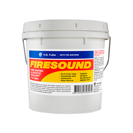 Fire Rated Acoustic Sealant 10L | Up to 4 Hours Fire Rating | Flexible & Paintable | Grey by H.B Fuller