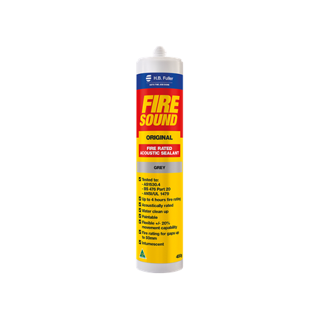 Fire Rated Acoustic Sealant 600ml | Flexible Water-Based | Up to 4 Hours Fire Rating | Rw 65 Acoustic Performance | Grey by H.B Fuller
