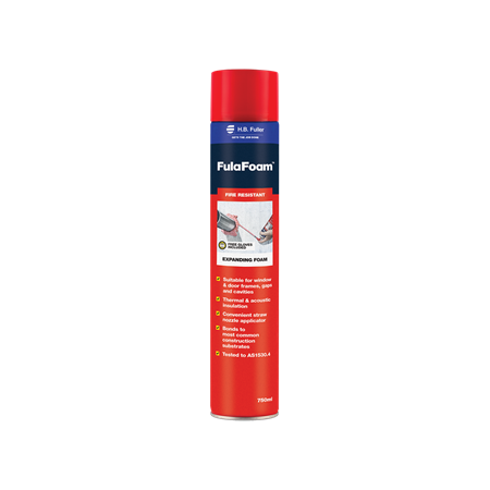 Fire Resistant PU Foam Filler 750ml | Up to 3 Hours Fire Resistance | High Acoustic Insulation | Pink by H.B Fuller