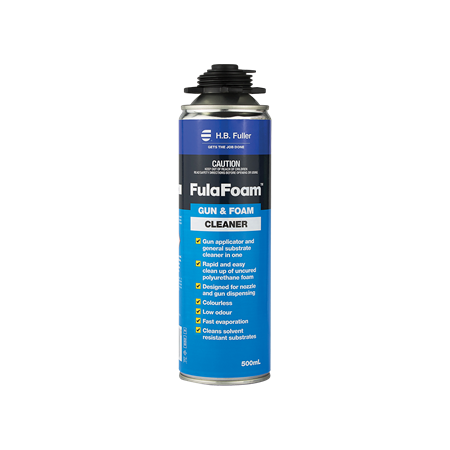 Polyurethane Foam Cleaner 500ml | Solvent-Based | Rapid Removal of Uncured Foam | Compatible with Applicator Guns by H.B Fuller