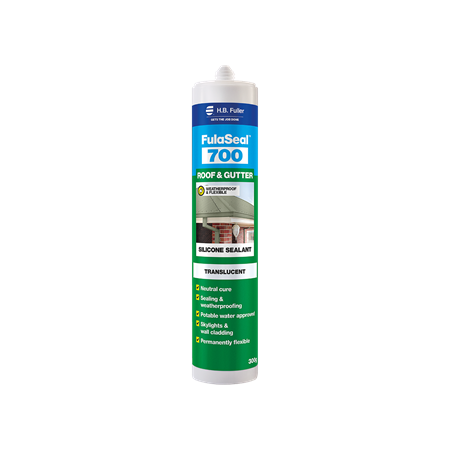 Roof & Gutter Silicone Sealant | Neutral Cure | Waterproof & UV Resistant | Translucent by H.B Fuller