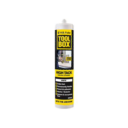 High Tack Hybrid Polymer Adhesive & Sealant | 290ml Cartridge | Instant Grab & Waterproof | White by H.B Fuller
