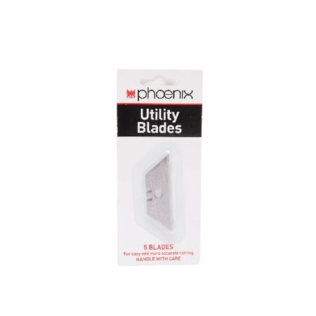 Utility Blade Pack of 5 | High-Quality Steel | Compatible with Most Utility Knives by CW Brands