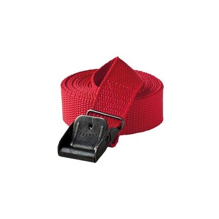 Cargo Strap 2.5M x 25MM Red | Steel Buckles & UV-Resistant | 10 Pack by CW Brands