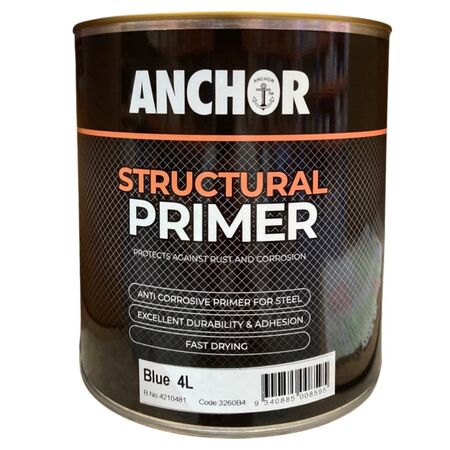 Structural Primer Blue 4LT | Zinc Phosphate | Fast Drying | Anti-Corrosive by CW Brands