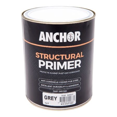 Structural Primer Grey 1LT | Zinc Phosphate | Fast Drying | Anti-Corrosive by CW Brands