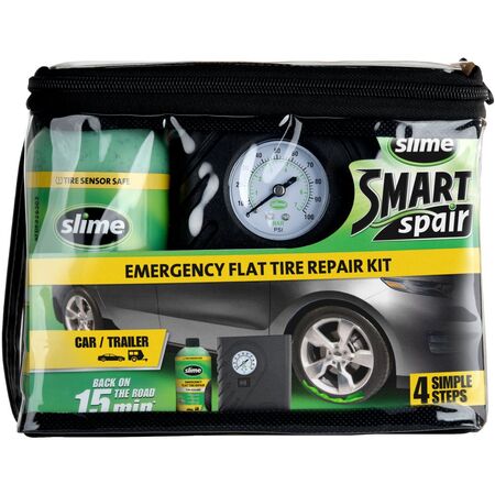 Emergency Tyre Repair Kit | Repairs Tread Punctures Up to 6mm | 12V Inflator | CW Brands