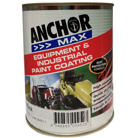 Enamel Coating Satin Black 1L | Fast Drying | High Quality Finish | Industrial-Grade Protection by CW Brands