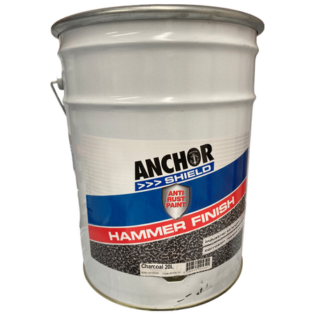 Hammer Finish Paint 20LT | Durable Protective Coating | Slip Resistant | Charcoal by CW Brands