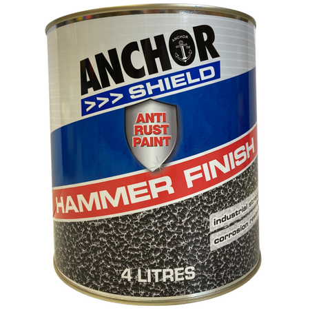 Hammer Finish Paint 4LT | Durable Protective Coating | Restores Metal Surfaces | Slip Resistant | Silver by CW Brands