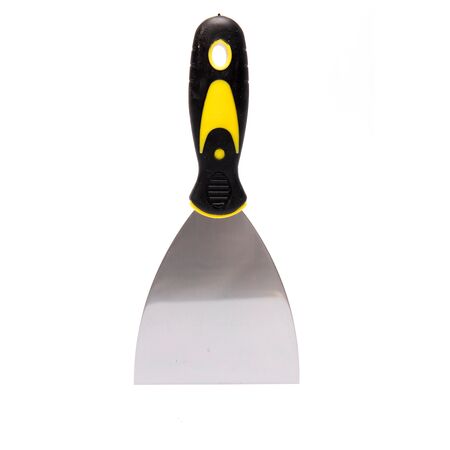 Paint Scraper 100mm Wide Blade | Durable Metal & Ergonomic Handle | Efficient Paint Removal by CW Brands