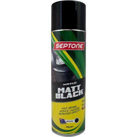 Acrylic Paint Aerosol Matt Black | Fast Drying | Excellent Coverage | Durable Finish | 400g by CW Brands