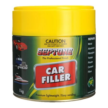 Car Body Filler 1kg | Reduces Pin-Holing | Excellent Sanding & Feather-Edging | Bonds to Various Substrates by CW Brands