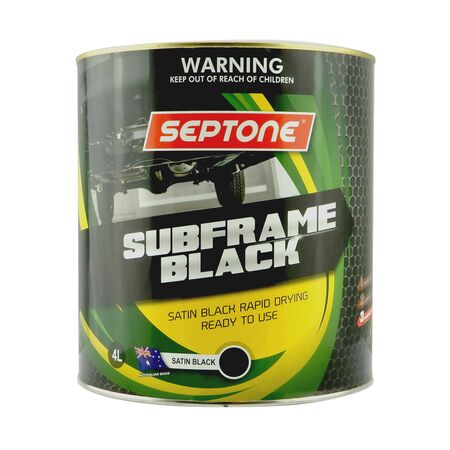 Satin Black Enamel Paint 4L | Rapid Drying | High Temperature Resistance | Excellent Adhesion by CW Brands
