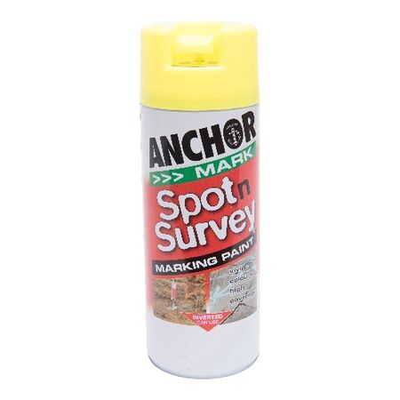 Survey Marking Spray | Yellow Fluorescent | High Visibility & Easy Application | 350gm by CW Brands