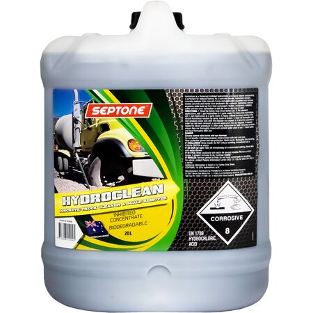 Concrete Truck Cleaner & Scale Remover | Thickened Hydrochloric Acid Formula | Safe for All Steel Types | 20L by CW Brands
