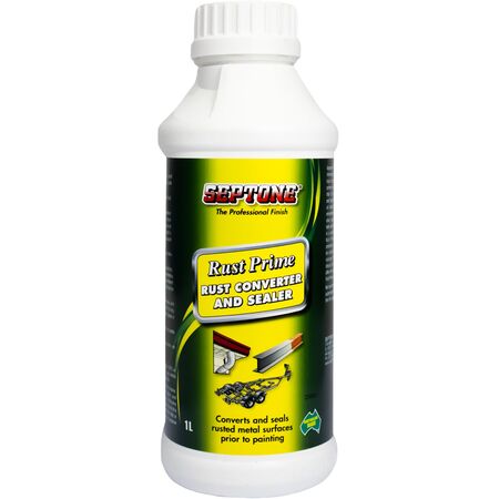 Rust Treatment Primer 1L | Water-Based Formula | Converts Rust to Inert Compound | Temporary Protection by CW Brands