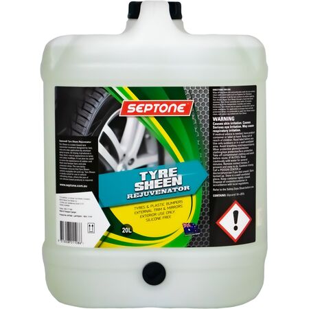 Tyre Rejuvenator 20L | Water-Based | Non-Tacky Finish & Deep Black Appearance | Atomiser Spray by CW Brands