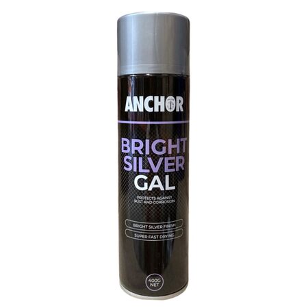 Bright Silver Gal Paint 400GM | Heat Resistant Up to 300°C | Industrial Strength Formula | Durable Finish by CW Brands