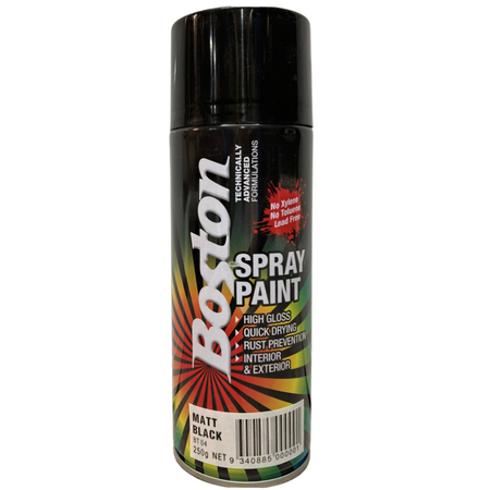 Matt Black Spray Paint 250gm | Quick Drying & Rust Prevention | Interior & Exterior Use by CW Brands