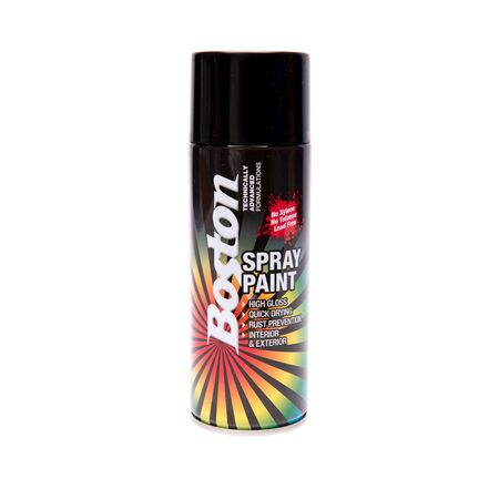 Gloss Black Spray Paint 250gm | Quick Drying | Rust Prevention | Lead-Free by CW Brands