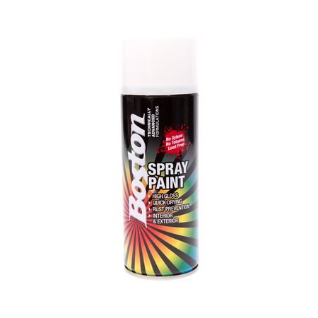 Satin White Spray Paint 250g | Quick Drying & Rust Prevention | Interior & Exterior Use by CW Brands