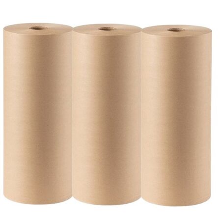 Kraft Paper Rolls 144mm x 50m | 3 Rolls per Pack | Strong Non-Absorbent Material | Surface Protection by CW Brands