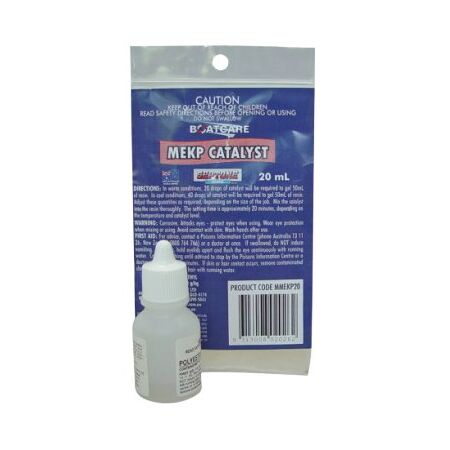 MEKP Catalyst for Fiberglass Repair | 20ml Volume | Initiates Curing Process | Safe Handling Required by CW Brands