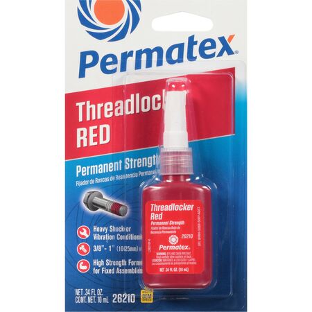 Permanent High Strength Threadlocker | 10ml | Protects Against Rust & Corrosion | Requires Heating for Removal by CW Brands