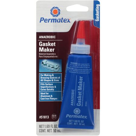 Anaerobic Gasket Maker 50ml | Non-Corrosive | Fills Gaps Up to 3.8mm | Solvent-Resistant Seal by CW Brands