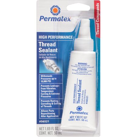High Performance Thread Sealant | 10,000 PSI | PTFE Formula | Metal Tapered Pipe Fittings | 50ml by CW Brands