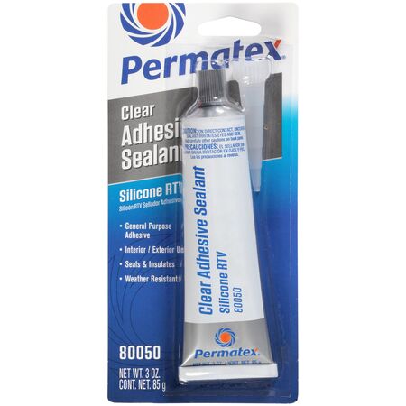 Clear RTV Silicone Adhesive Sealant | Waterproof & Flexible | -59°C to 204°C | 85g by CW Brands