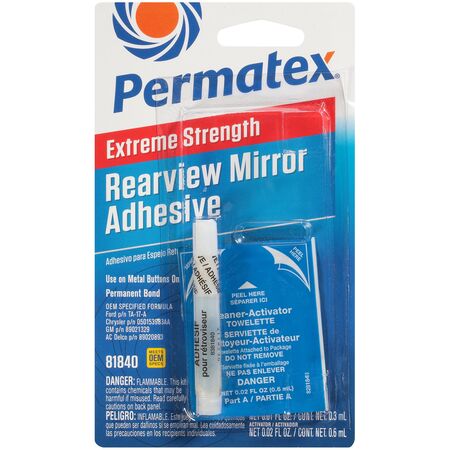 Rearview Mirror Adhesive Kit | 2-Part System | Medical Grade Towelette & Professional Strength | Metal Button Only by CW Brands