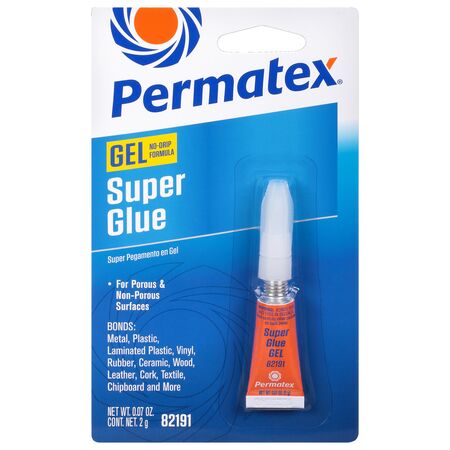 Super Glue Gel Tube 2g | No Drip Formula | Fast Acting Adhesive | Permanent Bond by CW Brands