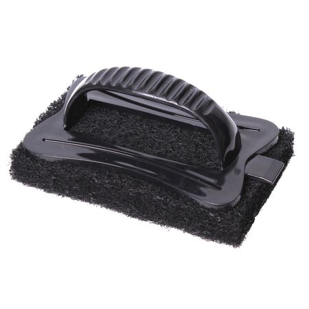 Heavy Duty Scrub Brush with Built-in Scraper & Ergonomic Handle | Ideal for BBQs & Grills | CW Brands