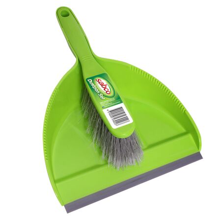 Dustpan Set with Sturdy Handle & Soft Rubber Lip | Ideal for Home & Office Cleaning by CW Brands