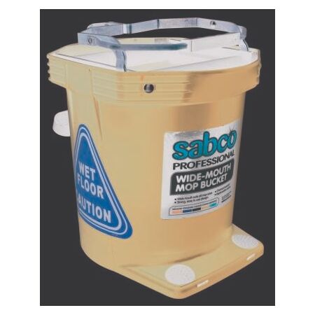 Wide Mouth Mop Bucket 16L | Durable Metal Wringer | Easy Mobility | Blue by CW Brands