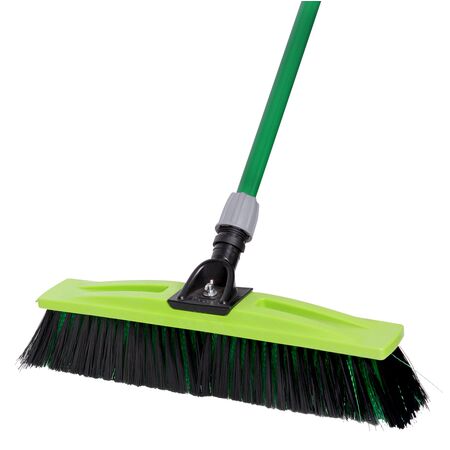 Multisurface Broom with Reversible Head | PET Bristles | Wet & Dry Use | CW Brands