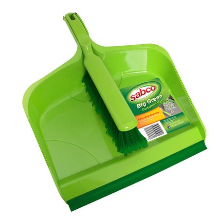 Large Dustpan Set with Sturdy Brush | Wide Opening for Efficient Dirt Collection | Deep Dirt Retention Ridge by CW Brands