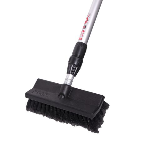 Telescopic Truck and Caravan Brush | 2.3m Reach | Super Soft Bristles & Soap Dispenser | CW Brands