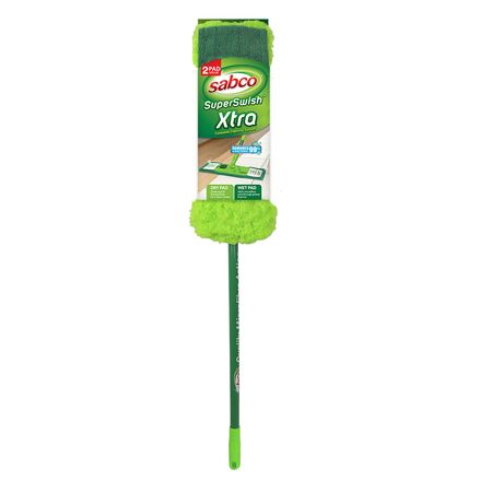 Microfibre Floor Mop with Swivel Head | Ultra-Grab Dry Pad & Wet Pad | Complete Cleaning System by CW Brands