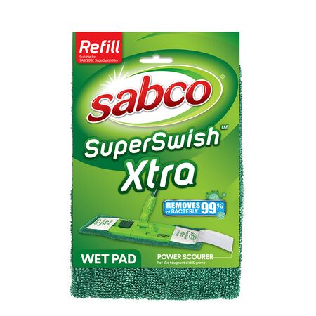Mop Head Refill for Sabco Superswish | Microfibre Material | Non-Scratch Scourer | Machine Washable by CW Brands